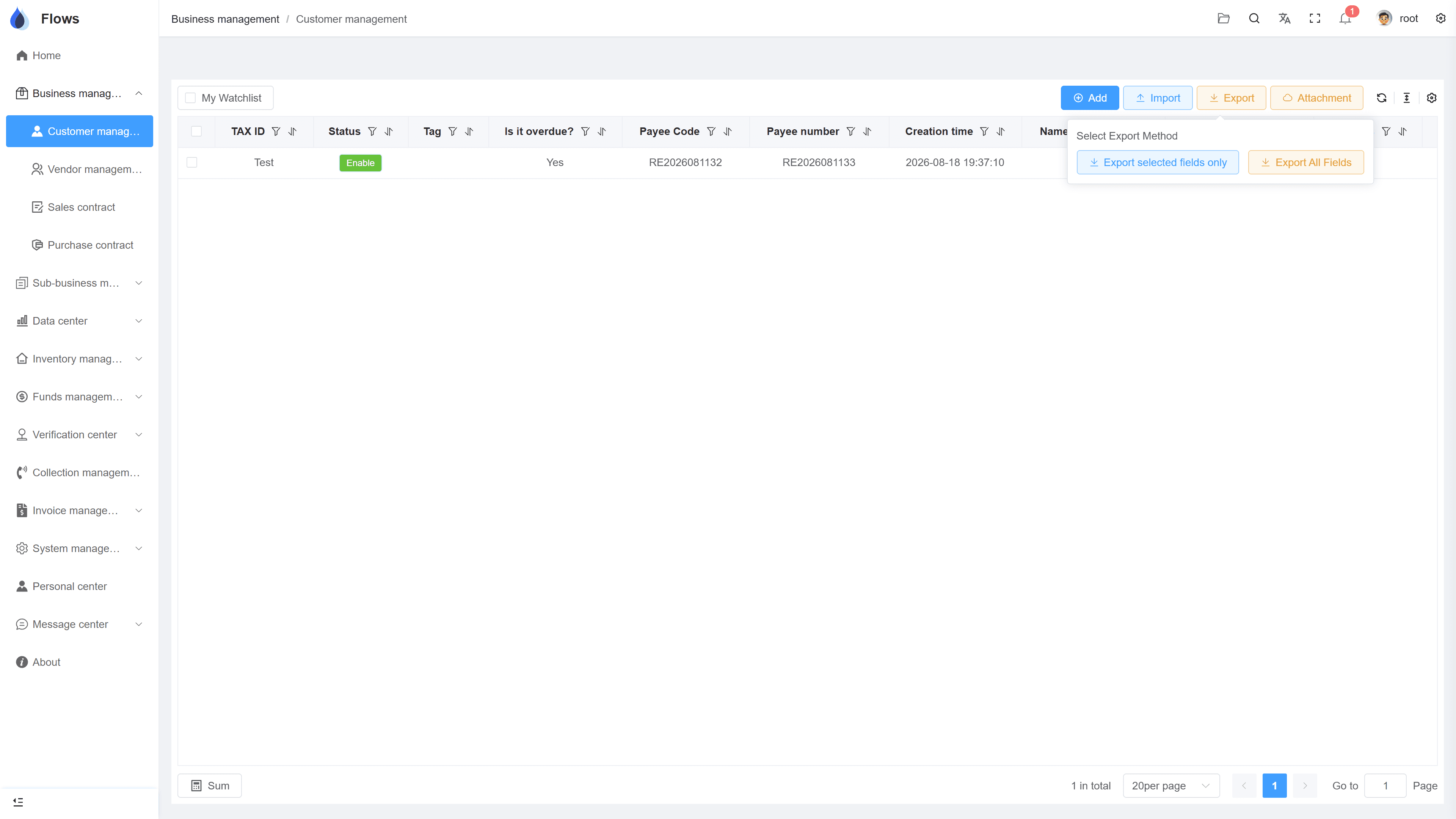 Bulk export with attachments