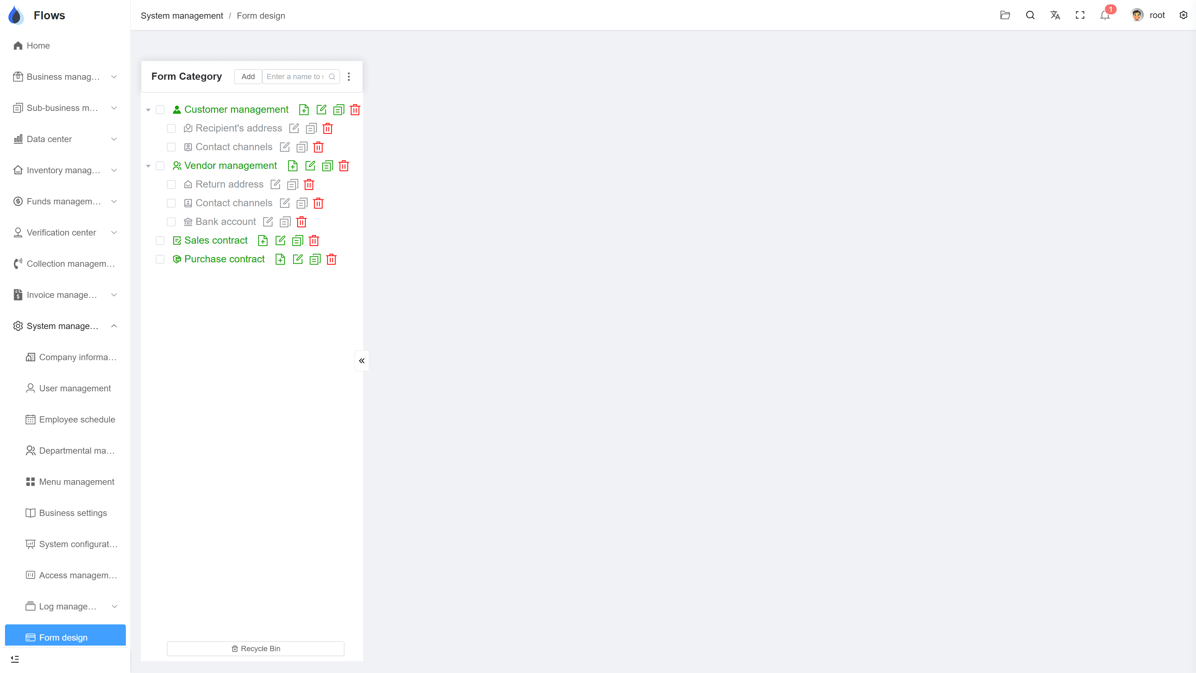 The form designer — your fields on the real forms